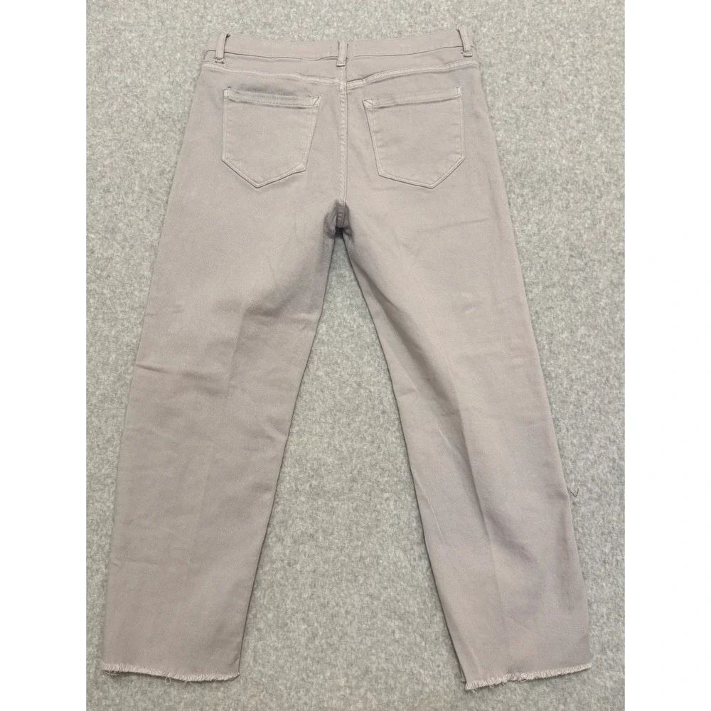 Kensie Vintage Luxe The Slim Jeans Purple Grey Raw Hem Straight Leg Womens 12/31